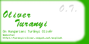oliver turanyi business card